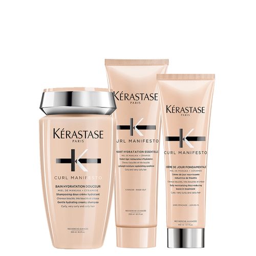 Kit Kérastase Curl Manifesto - Shampoo 250 ml + Condicionador 250 ml + Leave- in 150 ml