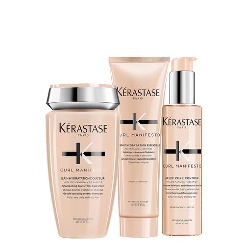 Kit Kérastase Curl Manifesto - Shampoo 250 ml + Condicionador 250 ml + Gel Creme 150 ml