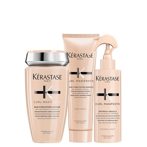 Kit Kérastase Curl Manifesto - Shampoo 250 ml + Condicionador 250 ml + Loção 190 ml