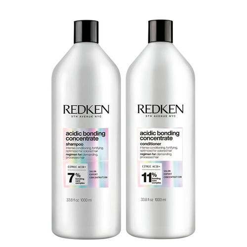 Kit Redken Acidic Bonding Concentrate - Shampoo 1000 ml + Condicionador 1000 ml