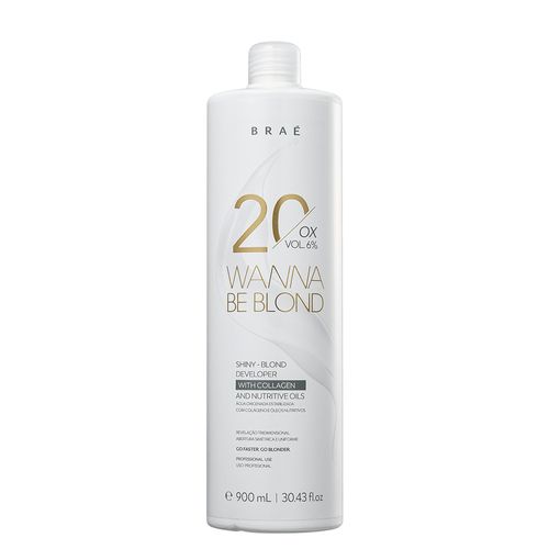 Emulsão Oxidante Braé Wanna Be Blond 20 Volumes 900 ml
