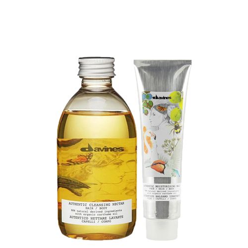 Kit Davines Authentic-Shampoo 280 ml + Condicionador 150 ml