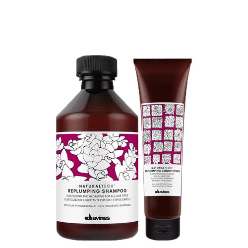 Kit Davines Naturaltech Replumping - Shampoo 250 ml + Condicionador 150 ml