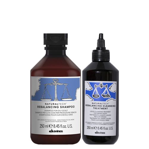 Kit Davines Naturaltech Rebalancing - Shampoo 250 ml + Tratamento 250 ml