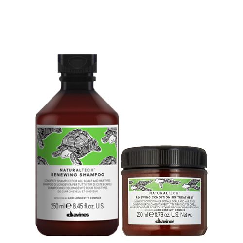 Kit Davines Naturaltech Renewing - Shampoo 250 ml + Condicionador 250 ml