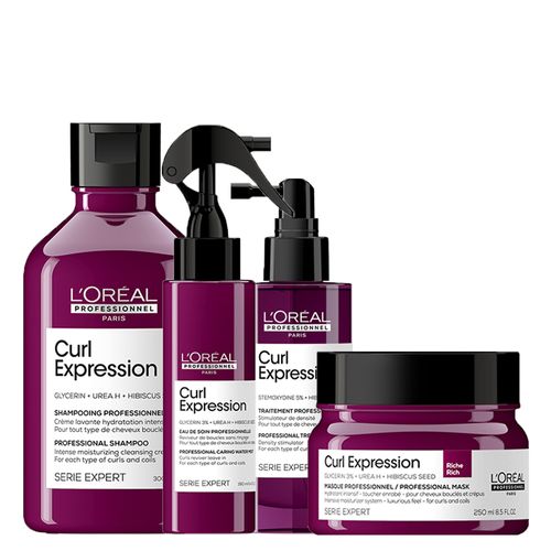 Kit L'Oreál Professionnel Serie Expert Curl Expression Home Care com Shampoo Intense + Máscara Rich + 2 Produtos