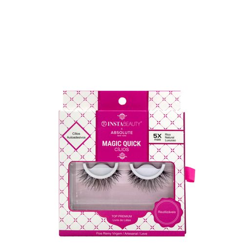 Cílios Postiços Longo Natural Absolute New York Magiquick 601 Preto 1 Par