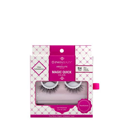 Cílios Postiços Longo Natural Absolute New York Magiquick 602 Preto 1 Par