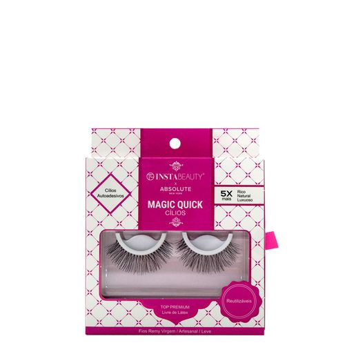 Cílios Postiços Longo Natural Absolute New York Magiquick 603 Preto 1 Par