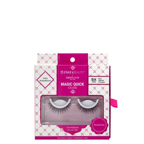 Cílios Postiços Longo Natural Absolute New York Magiquick 604 Preto 1 Par