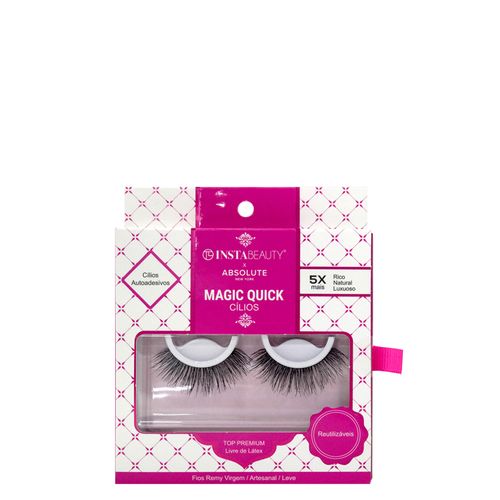 Cílios Postiços Longo Natural Absolute New York Magiquick 605 Preto 1 Par