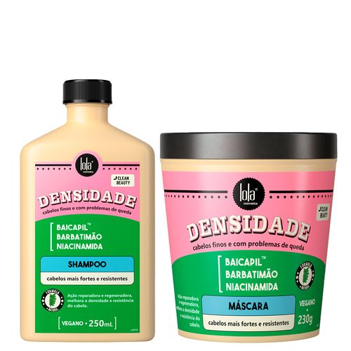 Kit Lola Cosmetics Reparação Densidade - Shampoo 250 ml + Máscara de Reconstrução 230 g