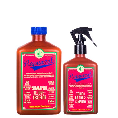 Kit Lola Cosmetics Crescimento Rapunzel - Shampoo 250 ml + Tônico Capilar De Crescimento 250 ml