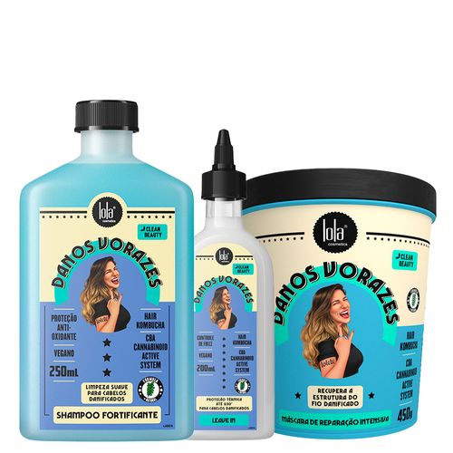 Kit Lola Cosmetics Reconstrução Danos Vorazes - 3 Produtos