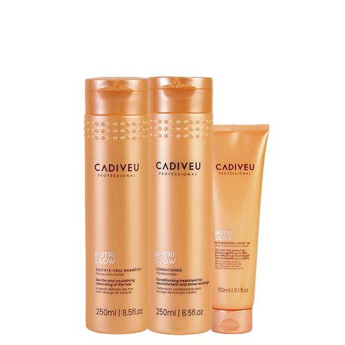 Kit Cadiveu Nutri Glow - Shampoo 250 ml + Condicionador 250 ml + Leave-in 150 ml