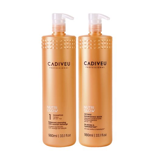 Kit Cadiveu Nutri Glow - Shampoo 980 ml + Máscara de Nutrição 980 ml