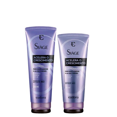 Kit Eudora Siàge Acelera Crescimento - Shampoo 250 ml + Condicionador 200 ml
