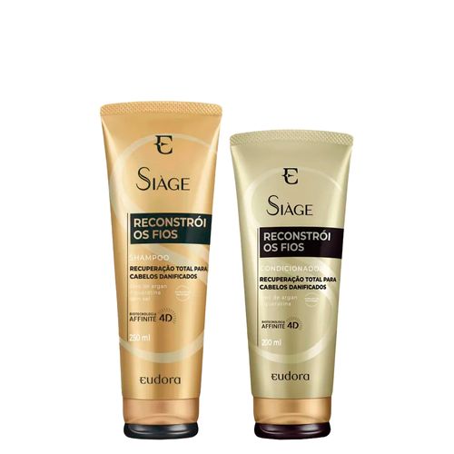 Kit Eudora Siàge Reconstrói os Fios 4D - Shampoo 250ml + Condicionador 200 ml