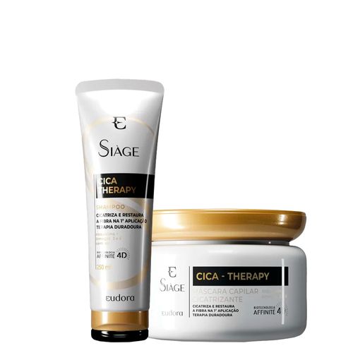 Kit Eudora Siàge Cica Therapy - Shampoo 250 ml + Máscara Cicatrizante 250 ml