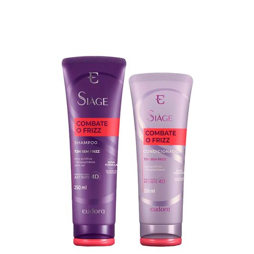 Kit Eudora Siàge Combate o Frizz - Shampoo 250 ml + Condicionador 200 ml