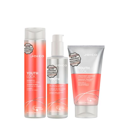 Kit Youth Joico - Shampoo 300 ml + Máscara 150 ml + Leave-in 177 ml