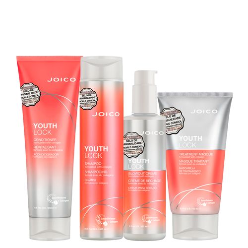 Kit Youth Joico - Shampoo 300 ml + Condicionador 250 ml + Máscara 150 ml + Leave-in 177 ml