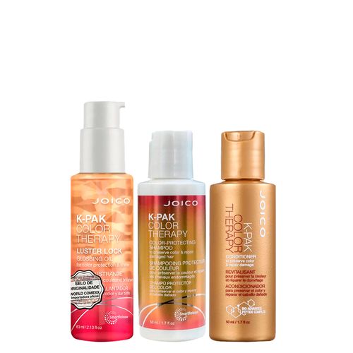 Kit Joico K-Pak - Shampoo 50 ml + Condicionador 50 ml + Óleo Capilar 63 ml
