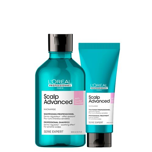 Kit L'Oréal Professionnel Serie Expert Scalp Advanced – Shampoo 300 ml + Tratamento Calmante Intensivo 200 ml