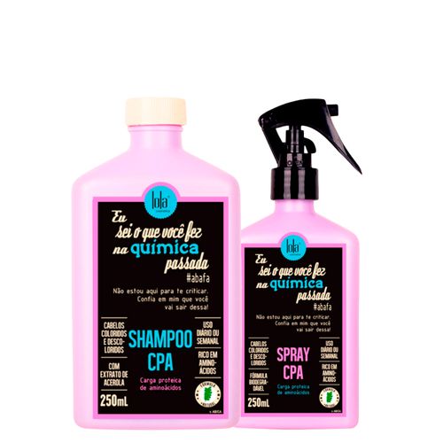 Kit Lola Cosmetics Hidratação Eu Sei o Que Você Fez na Química Passada – Shampoo 250 ml + Tratamento em Spray 250 ml