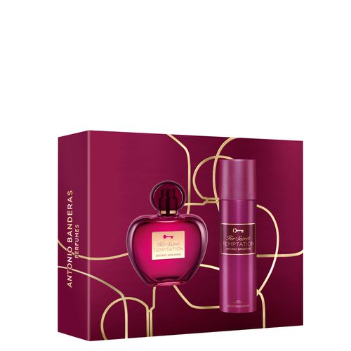Kit Perfume Banderas Her Secret Temptation Feminino Eau de Toilette 80 ml + Desodorante 150 ml