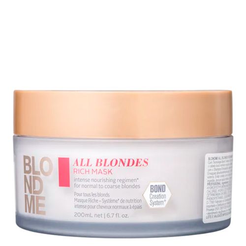 Máscara de Recosntrução Schwarzkopf Professional Blondme All Blondes Rich 200 ml