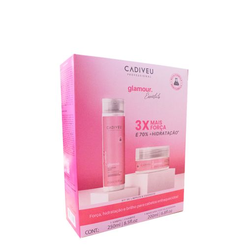 Kit Cadiveu Essentials Glamour - Shampoo 250 ml + Máscara Fortalecedora 200 ml