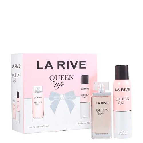Kit Perfume La Rive Queenn Of Life Feminino Eau de Toilette 75 ml + Desodorante 150 ml
