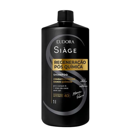Shampoo Eudora Siàge Regeneração Pós Química 1000 ml