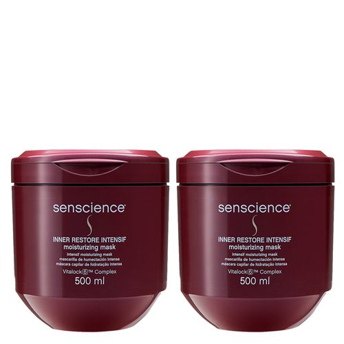 Kit Senscience Inner Restore Intensif - Máscara de Hidratação 500 ml - 2 Unidades