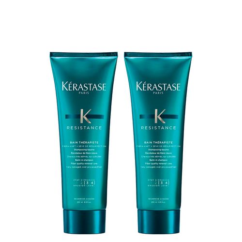 Kit Kérastase Résistance Bain Therapiste - Shampoo 250 ml - 2 Unidades