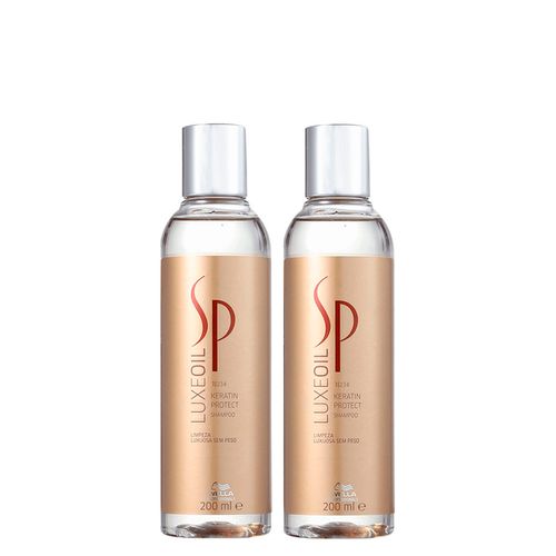 Kit SP System Professional Luxe Oil Keratin Protect - Shampoo 200 ml - 2 Unidades