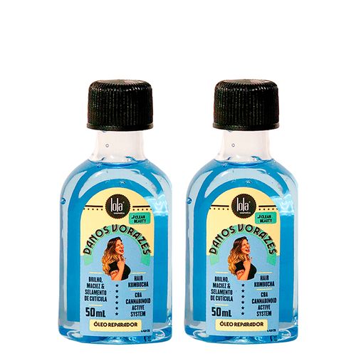 Kit Lola Cosmetics Danos Vorazes - Óleo Reparador Capilar 50 ml - 2 Unidades