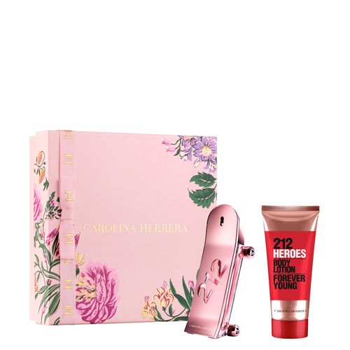 Kit Perfume Carolina Herrera 212 Heroes For Her Feminino Eau de Parfum 80 ml + Loção Corporal 100 ml