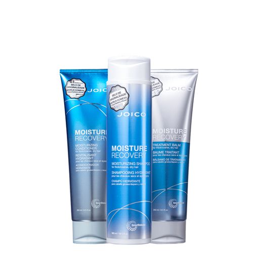 Kit Joico Moisture Recovery - Shampoo 300 ml + Condicionador 250 ml + Máscara 250 ml - Kit Joico Moisture Recovery - 1 Shampoo 300ml + 1 Condicionador 250ml + 1 Máscara 250ml