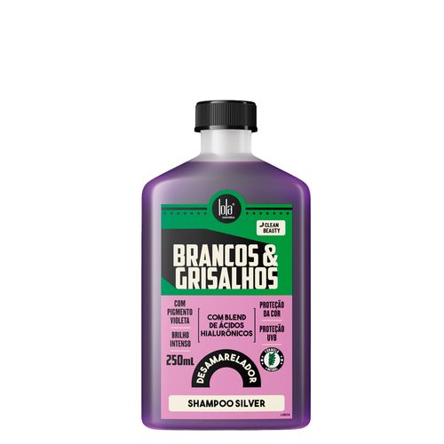 Shampoo Silver Lola Cosmetics Brancos E Grisalhos 250 ml - Lola Cosmetics Brancos e Grisalhos Shampoo Silver 250ml