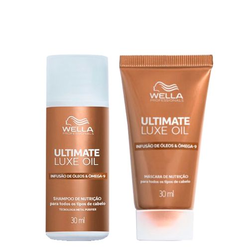 Kit Wella Professionals Ultimate Luxe Oil – Shampoo 50ml + Máscara de Nutrição 30ml