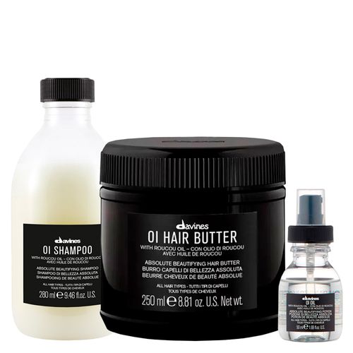 Kit Davines Essential Haircare Oi - Shampoo 280 ml + Máscara 250 ml + Óleo 50 ml - Kit Davines Essential Haircare - Shampoo 280 Ml + Mácara 250 Ml + Óleo 50ml