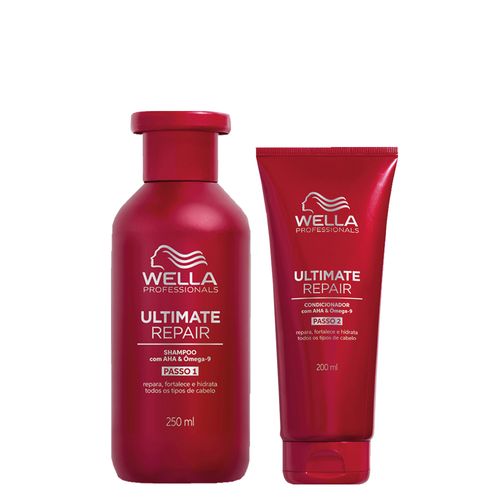 Kit Wella Professionals Ultimate Repair - Shampoo 250 ml + Condicionador 200 ml - Kit Wella Professionals Ultimate Repair - Shampoo 250ml + Condicionador 200ml