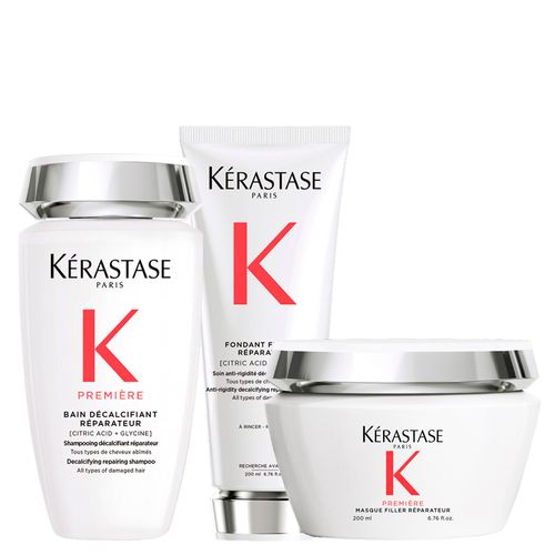 Kit Kérastase Première Réparateur - Shampoo 250 ml + Condicionador 200 ml + Máscara 200 ml - Kit Kérastase Première Réparateur - Shampoo 250ml + Condicionador 200ml + Máscara 200ml