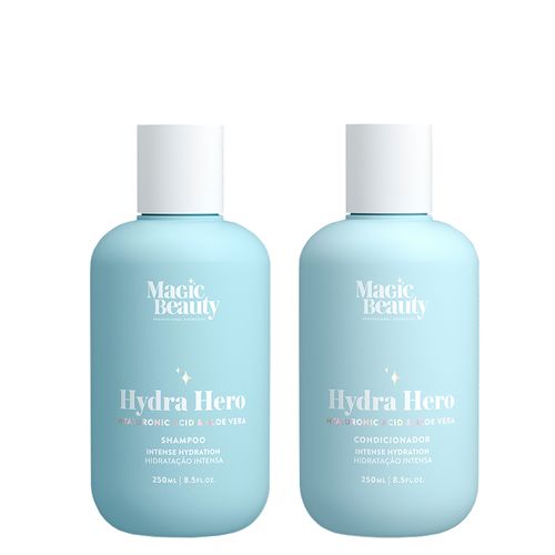 Kit Magic Beauty Hydra Hero - Shampoo 250 ml + Condicionador 250 ml - Kit Magic Beauty Hydra Hero - Shampoo 250ml + Condicionador 250ml
