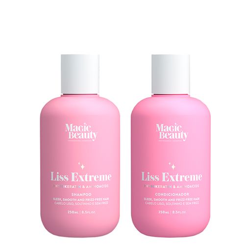 Kit Magic Beauty Liss Extreme - Shampoo 250 ml + Condicionador 250 ml - Kit Magic Beauty Liss Extreme - Shampoo 250ml + Condicionador 250ml