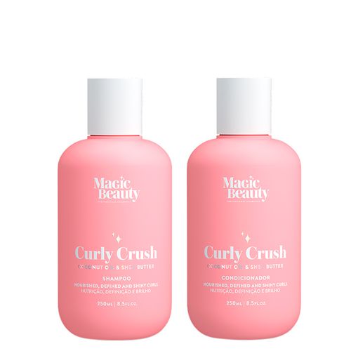 Kit Magic Beauty Curly Crush - Shampoo 250ml + Condicionador 250 ml - Kit Magic Beauty Curly Crush - Shampoo 250ml + Condicionador 250 Ml