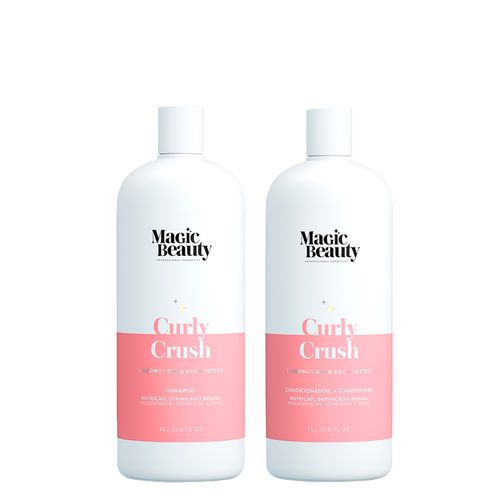 Kit Magic Beauty Curly Crush - Shampoo 1000ml + Condicionador 1000 ml - Kit Magic Beauty Curly Crush - Shampoo 1000ml + Condicionador 1000ml