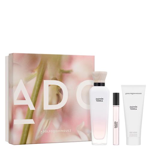 Kit Perfume Adolfo Dominguez Jazmín Tonka Eau de Parfum Feminino 120 ml + Creme Corporal 75 ml + Miniatura 10 ml